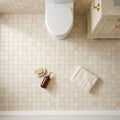 Crema Marfil (Spanish) Marble 2x2 Cream Honed Mosaic — Bathroom floor