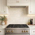 Crema Marfil (Spanish) Marble 4x12 Cream Honed Tile — Kitchen backsplash