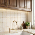 Crema Marfil (Spanish) Marble 4x4 Cream Tumbled Tile — Kitchen backsplash