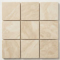 Crema Marfil (Spanish) Marble 5/8x5/8 Cream Honed Mosaic close-up