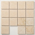 Crema Marfil (Spanish) Marble 6x6 Cream Tumbled Tile close-up