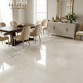 Crema Simona Marble Tile 18x18 Polished — Dining Room floor