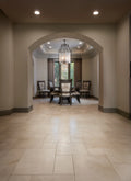 Crema Voscione Brushed Lyon Pattern Marble Tile