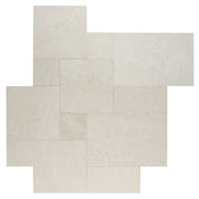 Crema Voscione Brushed Lyon Pattern Marble Tile