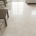 Crema Vossicone 18x18 Honed Limestone Tile — Dining Room floor