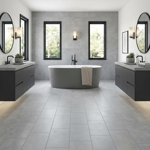 Creos Dorian Matte 12x24 Porcelain Tile — Bathroom floor