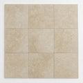 Cross Cut Ivory (Navona) 12x12 Honed Filled Travertine Tile close-up