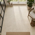 Cross Cut Ivory (Navona) 12x12 Honed Filled Travertine Tile — Sunroom floor