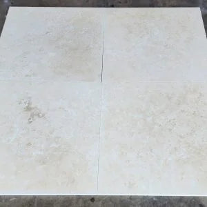 Ivory 24x24 Cross Cut Travertine Honed Filled Tile