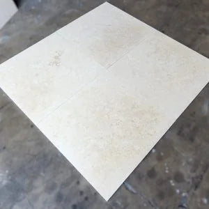 Ivory 24x24 Cross Cut Travertine Honed Filled Tile