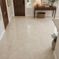 Cross Cut Travertine Classico 12x12 Polished Filled Tile — Foyer floor