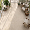 Cross Cut Travertine Classico 18x18 Honed Filled Tile — Sunroom floor