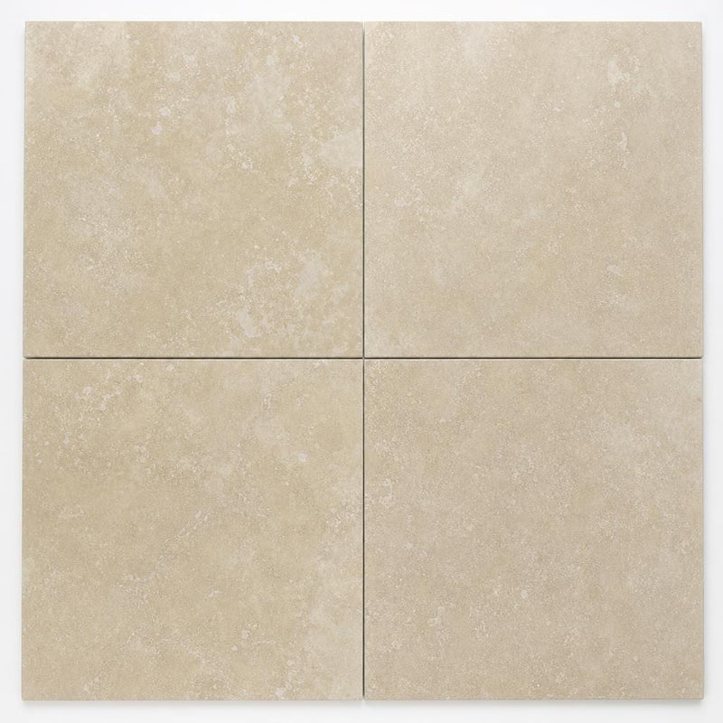 Cross Cut Travertine Ivory (Navona) 18x18 Honed Filled Tile close-up