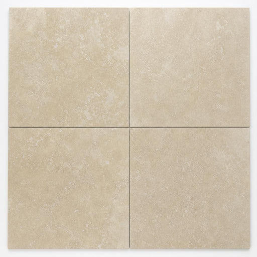 Cross Cut Travertine Ivory (Navona) 18x18 Honed Filled Tile close-up
