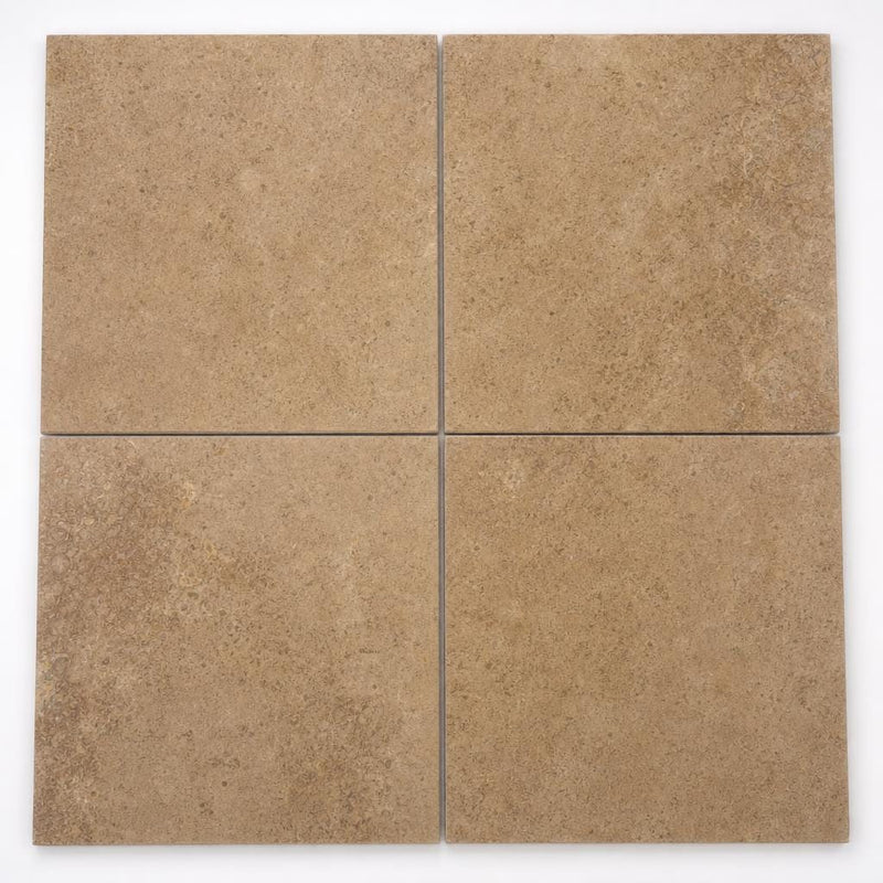 Cross Cut Travertine Noce 18x18 Honed Filled Tile close-up