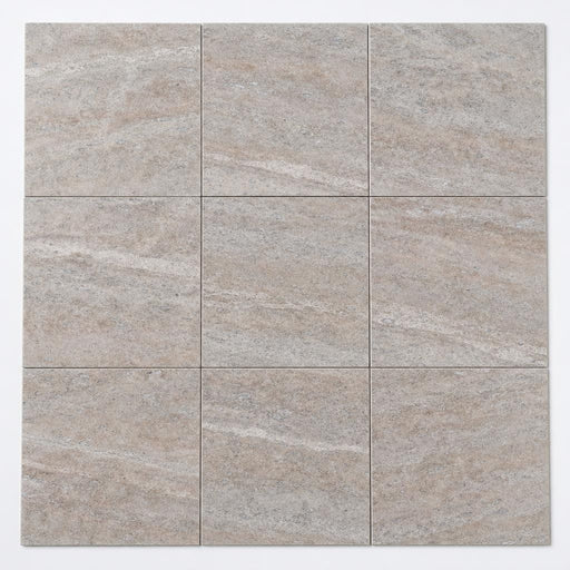 Cross Cut Travertine Silver 12x12 Honed Filled Tile close-up