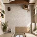 Cross Cut Travertine Silver 12x12 Honed Filled Tile — Mudroom floor