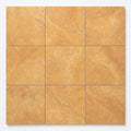 Cross Cut Travertine Tuscany Gold 12x12 Honed Filled Tile close-up