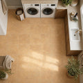 Cross Cut Travertine Tuscany Gold 12x12 Honed Filled Tile — Laundry Room floor