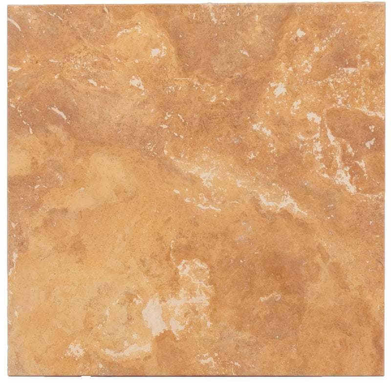 Cross Cut Travertine Tuscany Gold 18x18 Honed Filled Tile