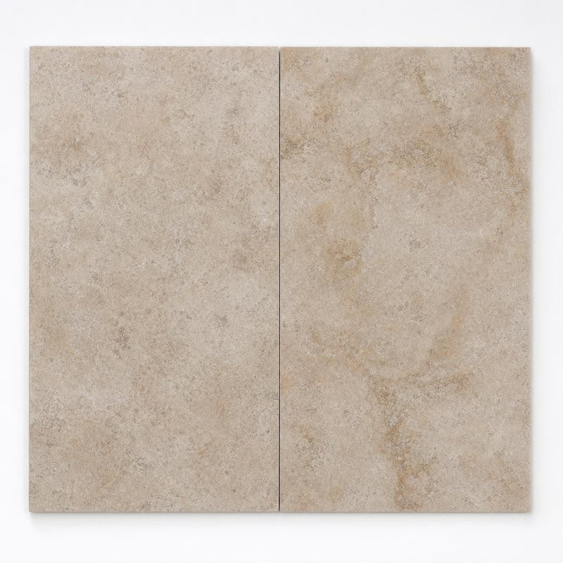 Cross Cut Travertine Walnut 12x24 Honed Filled Tile close-up
