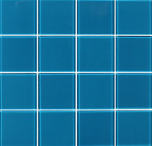 Crystal Solid Turquoise 33 3x3 Glass Mosaic Tile