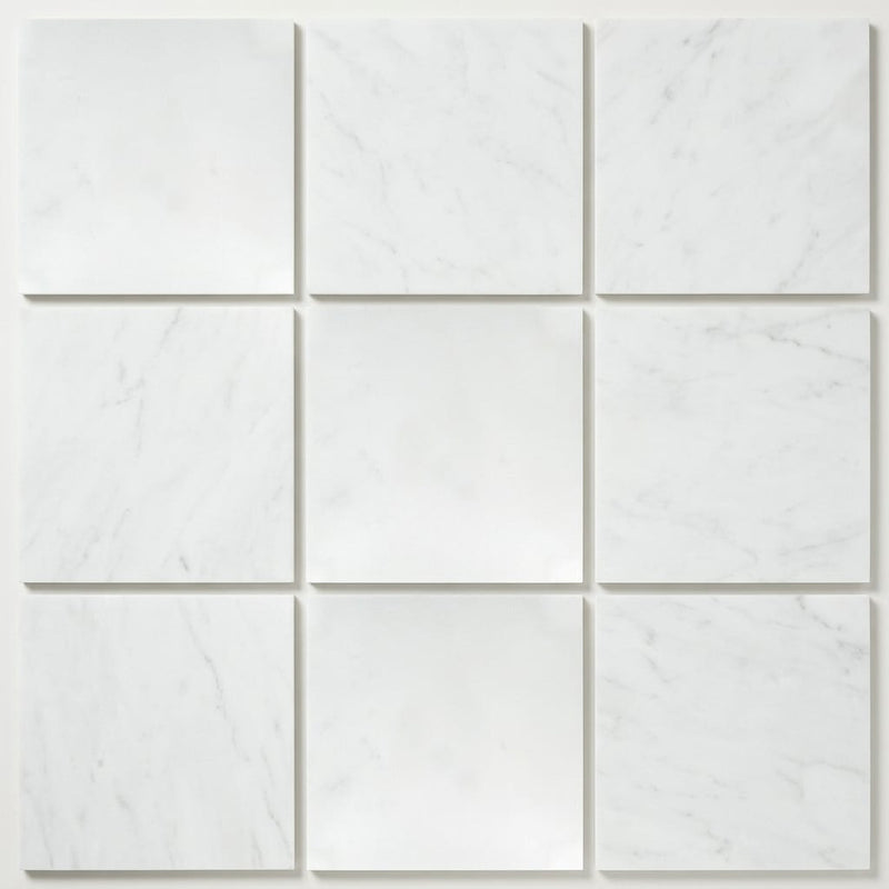 Crystal White Marble Tile 12x12 Polished close-up