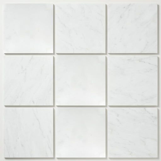 Crystal White Marble Tile 12x12 Polished close-up