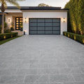 Cumulus Marble Paver 12x24 Tumbled 1.25 inch — Front Yard driveway