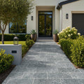 Cumulus Marble Paver 12x24 Tumbled 2 inch — Front Yard walkway