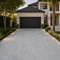 Cumulus Marble Paver 16x24 Sandblasted, Brushed 1.25 inch — Front Yard driveway