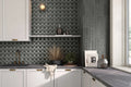 Curve Series Black 8x8 Porcelain Tile