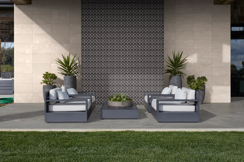 Curve Series Black 8x8 Porcelain Tile