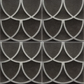 Curve Series Black 8x8 Porcelain Tile