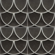 Curve Series Black 8x8 Porcelain Tile