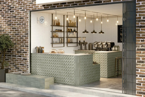 Curve Series Sage 8x8 Porcelain Tile