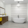 Curve Series White 8x8 Porcelain Tile