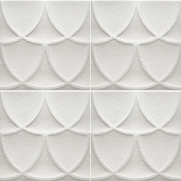 Curve Series White 8x8 Porcelain Tile