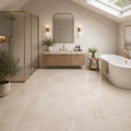 Daino Reale (Scorpio) 12x12 Polished Natural Marble Tile — Bathroom floor