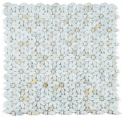 Daisy Wild Calacatta Gold 12.75x13.25 Mosaic