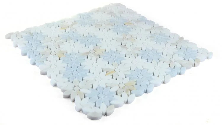 Daisy Wild Marina 2x2 Marble Mosaic