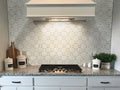 Danza Arabesque Polished Pattern 0.31 Inch Glass Marble Mosaic Tile