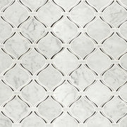 Danza Arabesque Polished Pattern 0.31 Inch Glass Marble Mosaic Tile