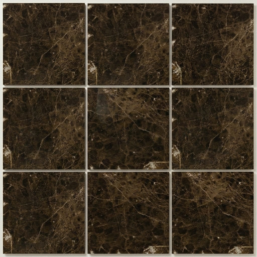 Dark Emprador Marble Tile 12x12 Polished close-up