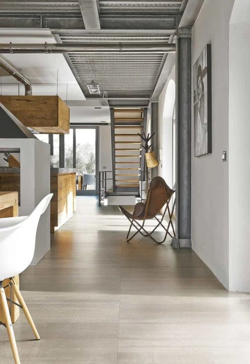 Deco Wood White 8x48 Plank Wood Look Porcelain Tile