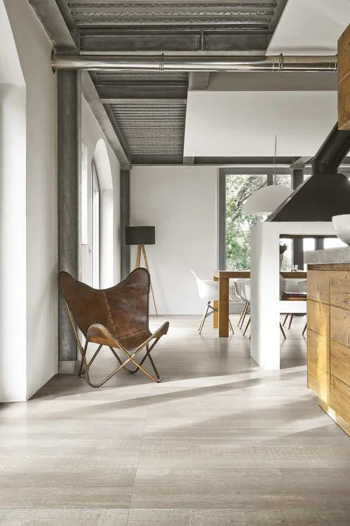 Deco Wood White 8x48 Plank Wood Look Porcelain Tile