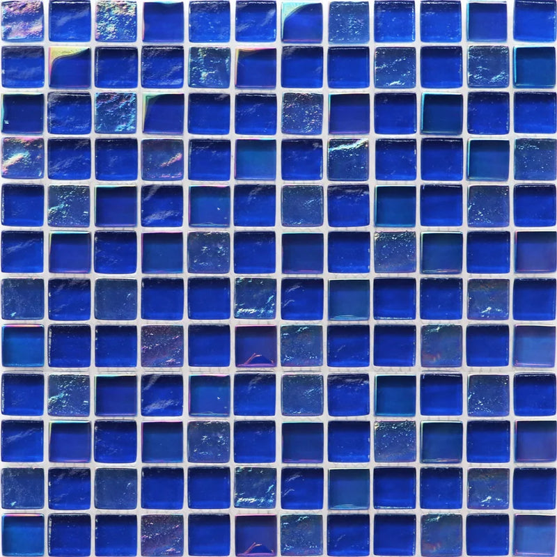 Deep Ocean 11 1x1 Glass Mosaic Tile