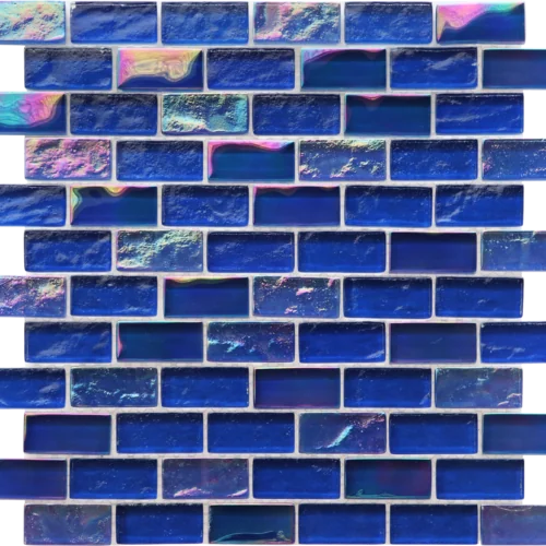 Deep Ocean 12 1x2 Glass Mosaic Tile