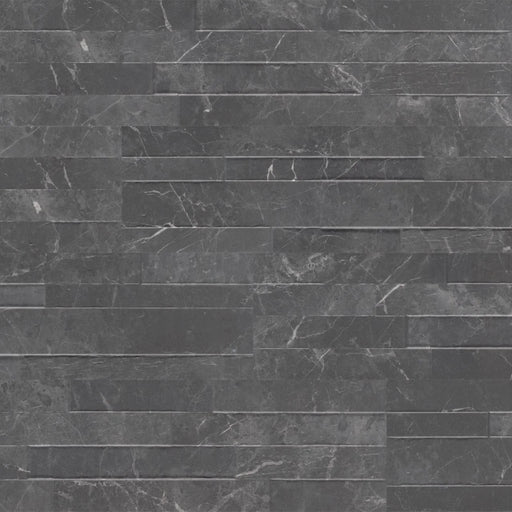 Dekora Midnight Mount 6x24 Matte Porcelain Ledger Stone