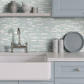 Delano Blanco Pattern Misc. 0.24 Inch Glass Stone Blend Mosaic Tile
